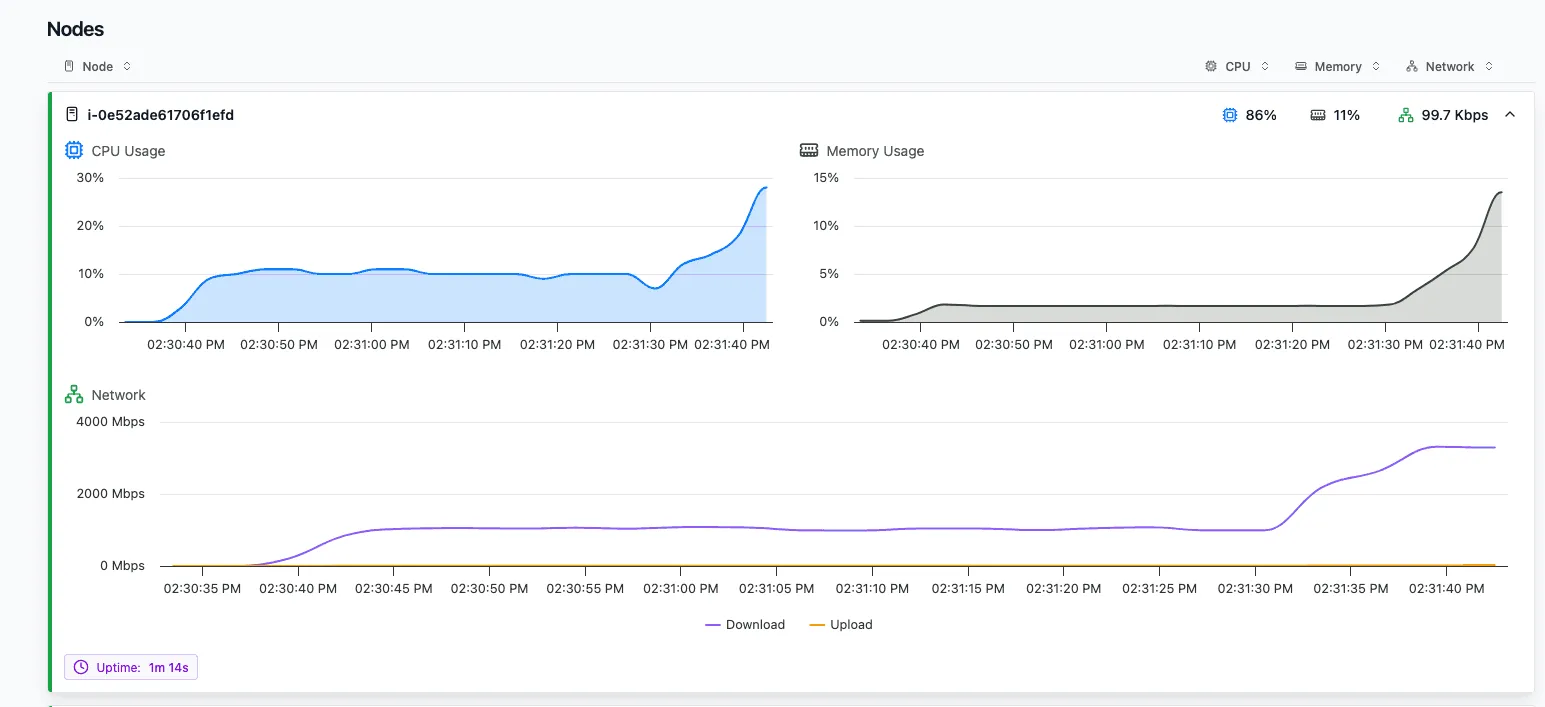 Node resource usage